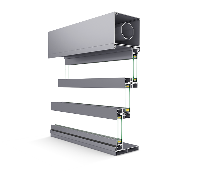 G-100T Motorised Insulated Guillotine Glass Balcony System