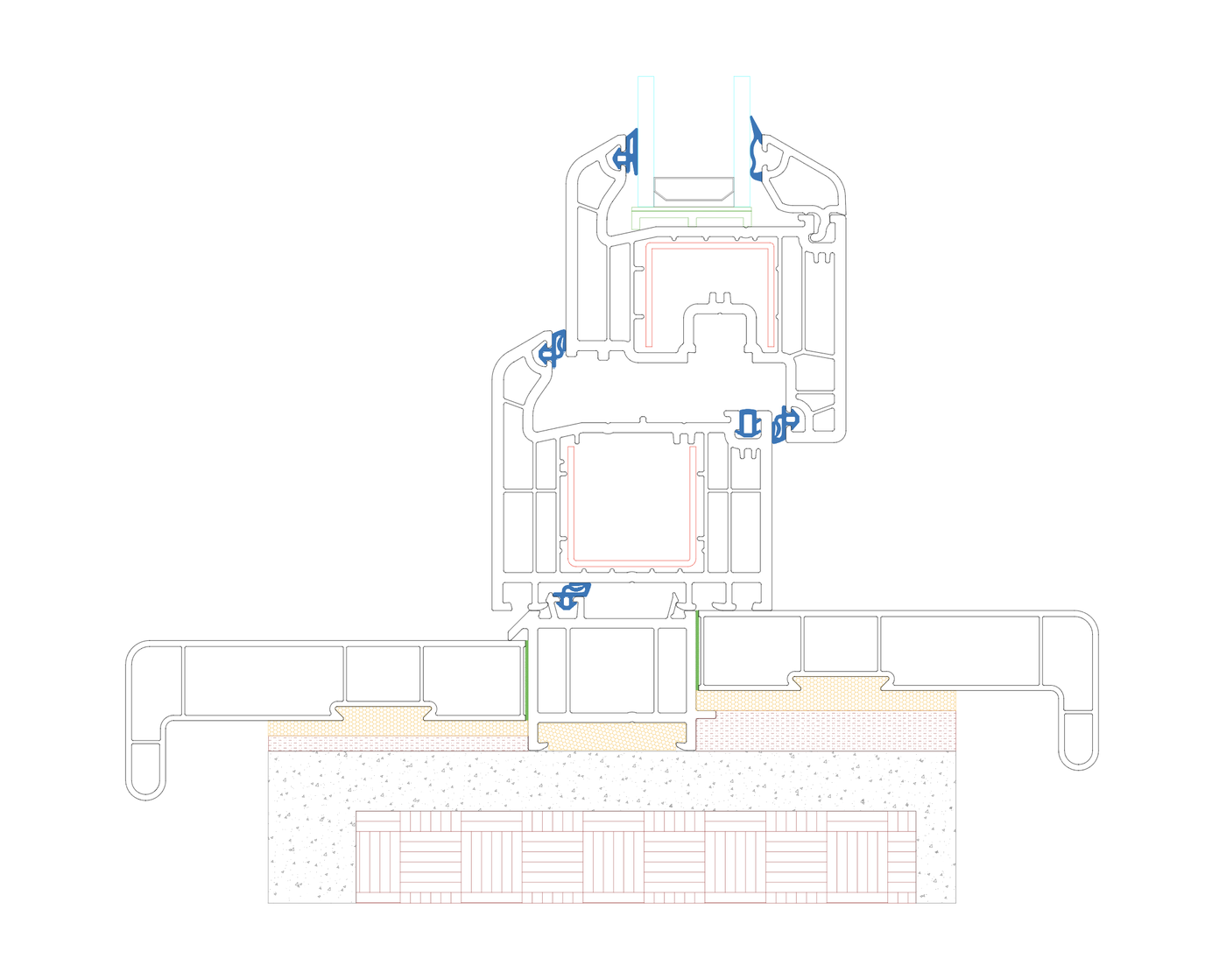 ASAŞ PVC Window Sill Profile — Cross-Section Detail