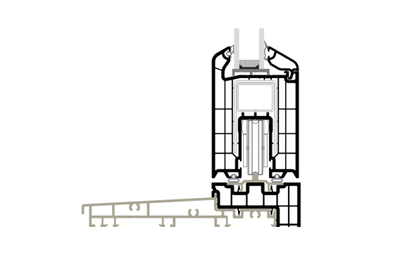 ASAŞ Hebe-Schiebe Lift & Slide System — Cross-Section Detail