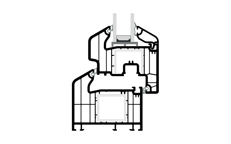 ASAŞ Maxi Plus 80 Système PVC Fenêtres et Portes — Détail de Coupe